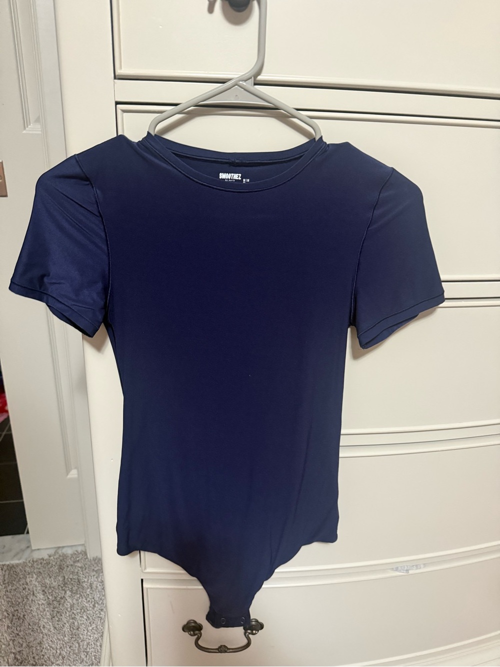 Aerie Smoothez Navy Short-Sleeve Bodysuit